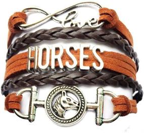 img 1 attached to DOLON Infinity Horse Riders Bracelet Brown