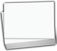 📇 hamilco white cardstock thick paper - blank index flash note & post cards - greeting invitations stationery 5 x 7" heavy weight 80 lb card stock for printer - 100 pack: high-quality cardstock for all printing needs logo