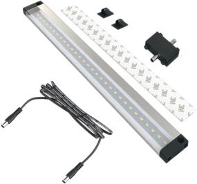 img 2 attached to 💡 EShine Cool White LED Under Cabinet Lighting Bar Panel - 12 inch, NO IR Sensor - with Accessories (Power Supply Not Included)