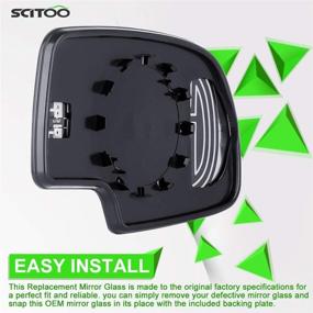 img 2 attached to 🔍 SCITOO Exterior Mirror Driver Side Glass Replacement for Chevy GMC Silverado Sierra 1500/2500 HD/3500 Classic Models - Power Heated, 2003-2007