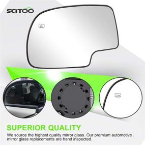 img 3 attached to 🔍 SCITOO Exterior Mirror Driver Side Glass Replacement for Chevy GMC Silverado Sierra 1500/2500 HD/3500 Classic Models - Power Heated, 2003-2007