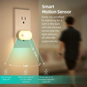 img 3 attached to POHO Ночник LED с датчиком 120 высоких люменов, Ночной светильник с подсветкой, 5-ступенчатая регулировка яркости для детской комнаты, ночная лампа для спальни, лестницы, коридора, ванной комнаты (набор из 4 штук)