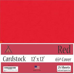 img 1 attached to 📦 12x12 Red Cardstock - 65 lb Cover - Pack of 25 Sheets - Clear Path Paper