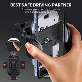 img 2 attached to 🚗 Stable Air Vent Car Phone Holder Mount: 2021 YOUSAMS with 3-G Alligator Bionic Clip, Compatible with 4-7 inch iPhone/Android Smartphones