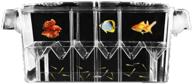 🐠 premium external aquarium breeder box: ideal breeding incubator for small fish hatchery and injured fish, with acrylic divider for shrimp, clownfish, and aggressive fish - 8.1 x 3.5 x 4.1 inch logo