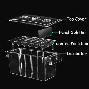 img 2 attached to 🐠 Premium External Aquarium Breeder Box: Ideal Breeding Incubator for Small Fish Hatchery and Injured Fish, with Acrylic Divider for Shrimp, Clownfish, and Aggressive Fish - 8.1 x 3.5 x 4.1 Inch