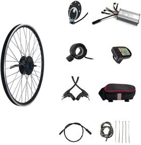 img 4 attached to 🚴 Schuck Electric Bike Conversion Kit - 36V 48V 500W, 16-29"/700C Front Wheel Motor with LCD5 Display