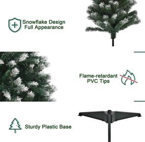 img 1 attached to Lokass 4.5ft Artificial Christmas Tree with Detachable Stand - Ideal for Home, 🎄 Office & Party Decorations, Christmas Season - Partially Flocked Design, Metal Hinges & Easy Assembly