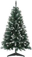 lokass 4.5ft artificial christmas tree with detachable stand - ideal for home, 🎄 office & party decorations, christmas season - partially flocked design, metal hinges & easy assembly логотип