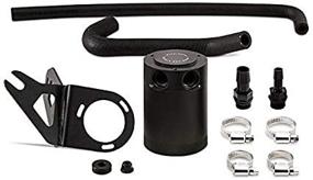 img 1 attached to 🔍 Mishimoto MMBCC-STNGR-18PBE Baffled Oil Catch Can: PCV Compatible, for Kia Stinger GT 2018+ in Sleek Black Finish