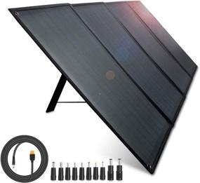 img 4 attached to 🌞 AIPER 100W Foldable Solar Panel: Portable Charger for RV Camping with Voltmeter, 18V DC Output, USB Ports, Zipper Pouch, Kickstands, Parallel Cable - Compatible with Jackery, Rockpals Power Station & Phones