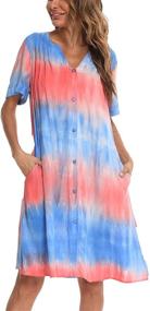 img 4 attached to YOZLY Cotton Housecoat Nightgown XX Large Women's Clothing and Lingerie, Sleep & Lounge
