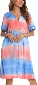 img 3 attached to YOZLY Cotton Housecoat Nightgown XX Large Women's Clothing and Lingerie, Sleep & Lounge