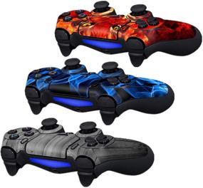 img 3 attached to 🎮 PS4 Controller Skin, Set of 3 Full Body Vinyl Decal Cover Stickers for Playstation 4 Controller (#1 PS4 Controller)