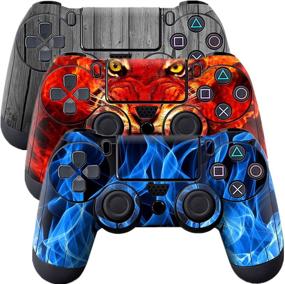 img 4 attached to 🎮 PS4 Controller Skin, Set of 3 Full Body Vinyl Decal Cover Stickers for Playstation 4 Controller (#1 PS4 Controller)