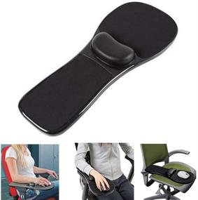 img 2 attached to 🖱️ Adjustable Mouse Pad with Ergonomic Armrest and Wrist Support Attachment for Chair - Perfect for Home & Office