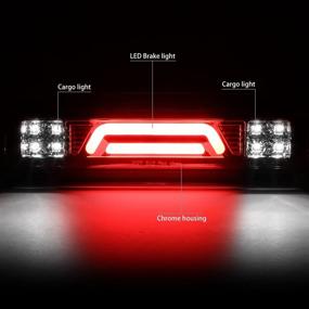 img 1 attached to DNA Motoring 3BL-DRM02-3D-LED-CH 3D LED Bar Chrome Clear Third Brake Light/Cargo Light Low Power Consumption Compatible With 02-08 Dodge Ram 1500 Compatible With 03-09 Dodge Ram 2500 3500