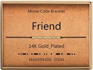 friendship bracelet gift for her: sannyra morse 👯 code bracelet with 14k gold plated beads on silk cord logo
