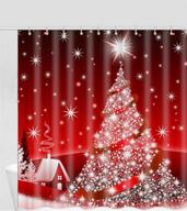 🎅 christmas shower curtain santa christmas trees ornaments christmas bathroom decorations - maklyer logo