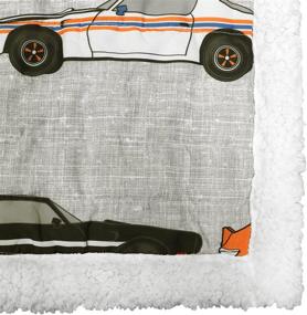 img 1 attached to 🏎️ Lush Decor Lush Décor Race Cars Sherpa Throw Blanket - Blue & Orange, 60" x 50