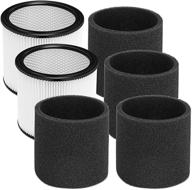 🔍 cabiclean foam sleeve filter for shop-vac 90304 90350 90333 replacement | fits most wet/dry vacuum cleaners 5 gallon and above | compare to part # 90304, 90585 (pack of 6) логотип