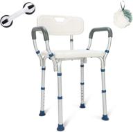 greenchief heavy duty shower chair with arms and back - tool-free - bathtub seat with handles for seniors, elderly, disabled & handicap - adjustable medical shower stool spa seat for bariatrics up to 300 lbs logo