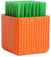 🧼 versatile dual-use silicone laundry scrub brush for clothes, underwear, shoes - plastic soft cleaning tool, multi-purpose household washing brush (orange) logo