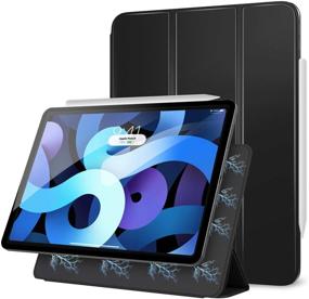 img 4 attached to 📱 MoKo Magnetic Case: Slim Lightweight Stand Folio Cover for iPad Air 4th Gen 2020/iPad Pro 11" - Auto Wake/Sleep, Black