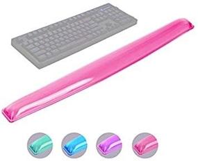 img 1 attached to 🎀 ABRONDA Gel Keyboard Wrist Rest Pad - Pink: Comfortable Ergonomic Support for Office, Gaming, Computer, Laptop - Pain Relief, Enhanced Typing Experience