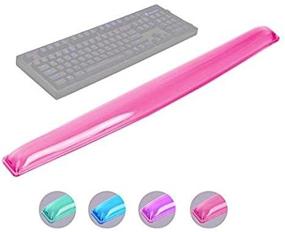 img 2 attached to 🎀 ABRONDA Gel Keyboard Wrist Rest Pad - Pink: Comfortable Ergonomic Support for Office, Gaming, Computer, Laptop - Pain Relief, Enhanced Typing Experience