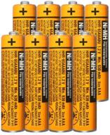 🔋 premium 8-pack hhr-65aaabu ni-mh rechargeable batteries for panasonic cordless phones - 1.2v 630mah aaa battery logo