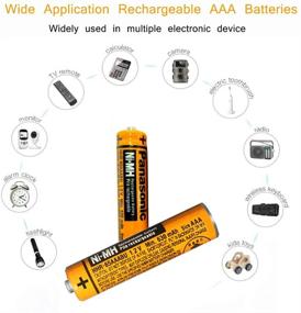 img 3 attached to 🔋 Premium 8-Pack HHR-65AAABU NI-MH Rechargeable Batteries for Panasonic Cordless Phones - 1.2V 630mAh AAA Battery