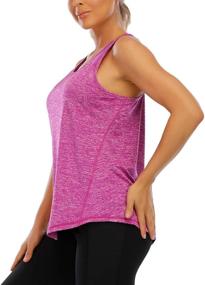 img 2 attached to 🏋️ Aeuui Women's Sleeveless Racerback Mesh Tank Tops for Effective Workout and Yoga