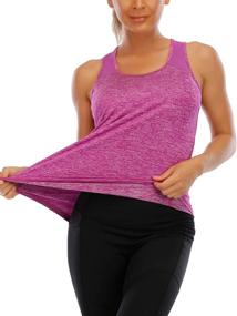 img 1 attached to 🏋️ Aeuui Women's Sleeveless Racerback Mesh Tank Tops for Effective Workout and Yoga