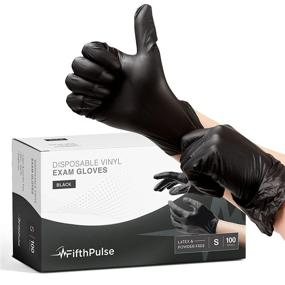 img 4 attached to 🧤 Black Vinyl Disposable Gloves Small 100 Pack - Latex Free, Powder Free - Ideal for Medical Exams, Surgical Procedures, Home Cleaning, and Food Handling - 3 Mil Thickness