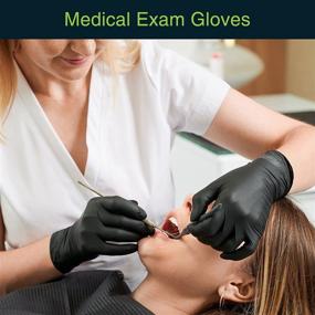 img 3 attached to 🧤 Black Vinyl Disposable Gloves Small 100 Pack - Latex Free, Powder Free - Ideal for Medical Exams, Surgical Procedures, Home Cleaning, and Food Handling - 3 Mil Thickness