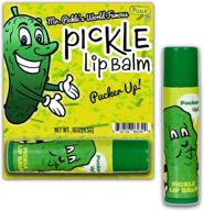 🥒 dill pickle lip balm: quirky flavored lip balm for unisex, perfect pickle gift & stocking stuffer logo