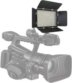 img 2 attached to 🎥 Комплект светодиодного видеосвета VidPro LED-330 для камеры с дверцами, аккумулятором, зарядным устройством, фильтрами и креплением - освещение для профессиональной видеосъемки.