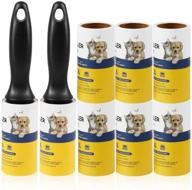 🐾 8 pack lint roller pet hair remover - sticky rollers for clothes, cat hair, and pet hair removal logo