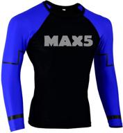 🥋 max5 bjj jiu jitsu rash guard: ultimate long sleeve mma no gi wrestling compression shirt logo