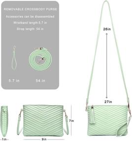 img 3 attached to Versatile Women's Crossbody Shoulder Handbags with Detachable Wristlet - Ideal Handbags & Wallets Combo