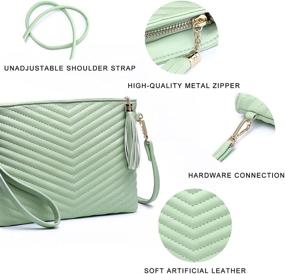 img 2 attached to Versatile Women's Crossbody Shoulder Handbags with Detachable Wristlet - Ideal Handbags & Wallets Combo