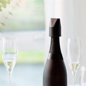 img 1 attached to Efficient Rabbit Wine and Champagne Sealer - Universal Fit for All Bottle Sizes, Sleek Black Design