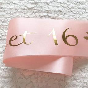 img 3 attached to 🎉 Sweet Sixteen Party Supplies Kit: Pink 16th Birthday Sash and Tiara Set - Ideal Gift for Girls, Decorations, Favors, and Accessories