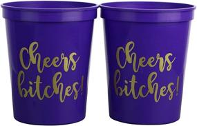 img 3 attached to 🥳 Cheers Bitches! Party Cups, 16oz - Set of 12 | Ideal for Birthdays, Bachelorette Parties or Any Occasion (Purple)