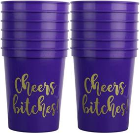 img 2 attached to 🥳 Cheers Bitches! Party Cups, 16oz - Set of 12 | Ideal for Birthdays, Bachelorette Parties or Any Occasion (Purple)