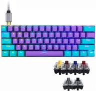 guffercty kred gk61 60% mechanical keyboard sk61 - custom hot swappable gaming keyboard with rgb backlit - nkro usb for win/pc/mac - gateron optical black, shen логотип