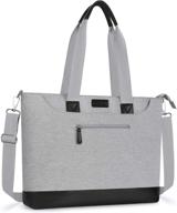 👜 mosiso usb port laptop tote bag - 17-17.3 inch, large organizer for work, business, travel & shopping - gray logo