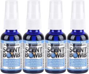 img 1 attached to 🌺 Scent Bomb Hawaiian Blue Air Freshener - 4 PACK | Super Strong 100% Concentrated Scent