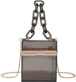 img 4 attached to 👛 Stylish Acrylic Transparent Crossbody Handbag & Wallet Set for Women